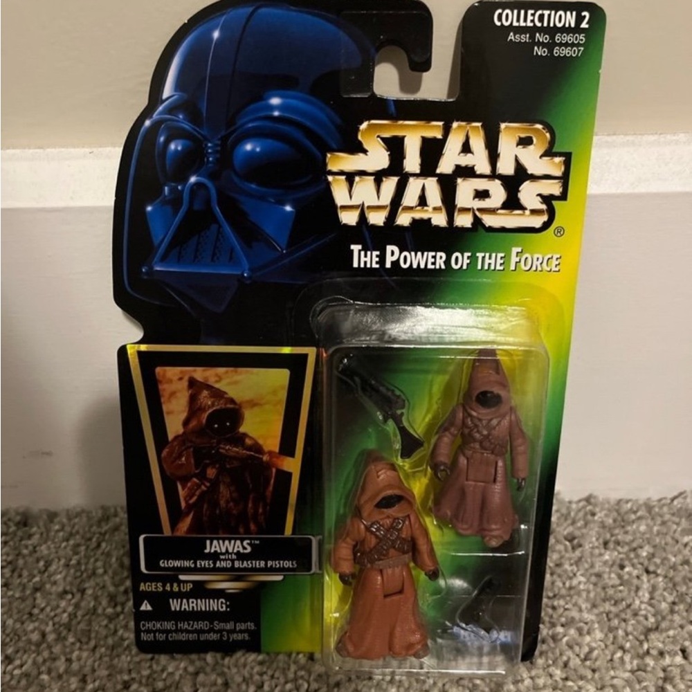 Vintage 1996 Jawas with glowing eyes-Power of the Force Series-StarWars-New